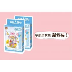 LOZ 8828 non  CUỘC PHIÊU LƯU GIỮA CÁC VÌ SAO CÔ GÁI HÀNH GIA bộ đồ chơi xếp lắp ráp ghép mô hình SPACE EXPLORATION ASTRONAUT GIRL