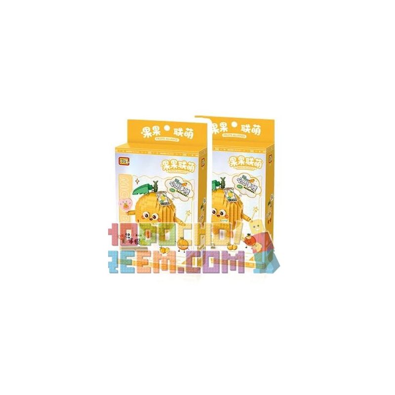 LOZ 8819 non  GUOGUO LIANMENG NGHĨ VỀ QUẢ CAM bộ đồ chơi xếp lắp ráp ghép mô hình FRUITS ALLIANCE