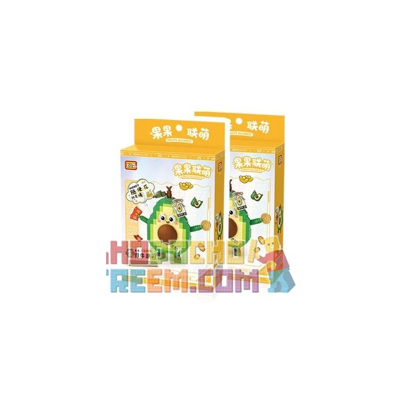 LOZ 8817 non  TRÁI CÂY VÀ LIAN MENG BƠ ĐẬM ĐÀ bộ đồ chơi xếp lắp ráp ghép mô hình FRUITS ALLIANCE