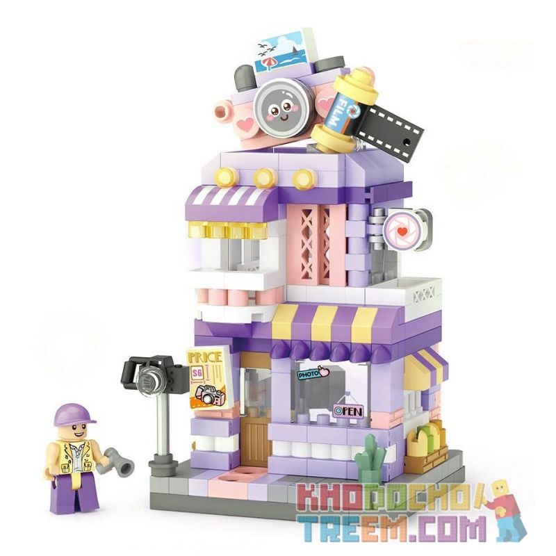 LOZ 8815 non  CHẾ ĐỘ XEM PHỐ THU NHỎ STUDIO ẢNH bộ đồ chơi xếp lắp ráp ghép mô hình PHOTO STUDIO