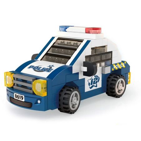 LOZ 8619 non  XE CẢNH SÁT bộ đồ chơi xếp lắp ráp ghép mô hình