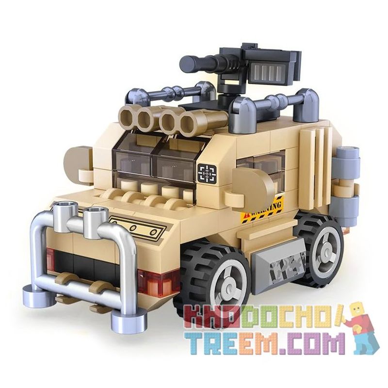 LOZ 8617 non  XE BỌC THÉP bộ đồ chơi xếp lắp ráp ghép mô hình Military Army Quân Sự Bộ Đội