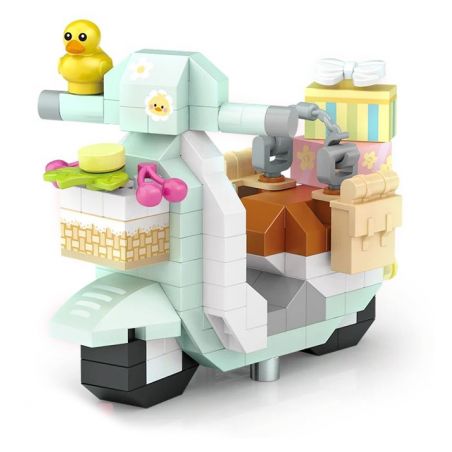 LOZ 8614 non  XE ĐIỆN VỊT bộ đồ chơi xếp lắp ráp ghép mô hình