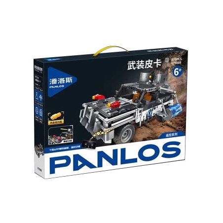 PanlosBrick 675008 Panlos Brick 675008 non  XE BÁN TẢI CÓ VŨ TRANG bộ đồ chơi xếp lắp ráp ghép mô hình Military Army ARMED VEHICLE PICK-UP TRUCK Quân Sự Bộ Đội 870 khối
