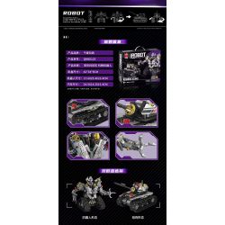 QIANMAI QM00123 00123 non  XE CÔNG NGHỆ BIẾN HÌNH ROBOT KHOA HỌC VÀ GIÁO DỤC bộ đồ chơi xếp lắp ráp ghép mô hình  ROBOT MECHANICAL ALLIANCE Kỹ Thuật Công Nghệ Cao Mô Hình Phương Tiện 938 khối