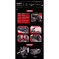 QIANMAI QM00122 00122 non  XE CÔNG NGHỆ BIẾN HÌNH ROBOT KHOA HỌC VÀ GIÁO DỤC bộ đồ chơi xếp lắp ráp ghép mô hình  ROBOT MECHANICAL ALLIANCE Kỹ Thuật Công Nghệ Cao Mô Hình Phương Tiện 966 khối