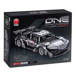 QIANMAI QM00056 00056 non  KHÁI NIỆM SIÊU XE tỷ lệ 1:14 bộ đồ chơi xếp lắp ráp ghép mô hình  ONE CONCEPT SUPER CAR Kỹ Thuật Công Nghệ Cao Mô Hình Phương Tiện 1342 khối