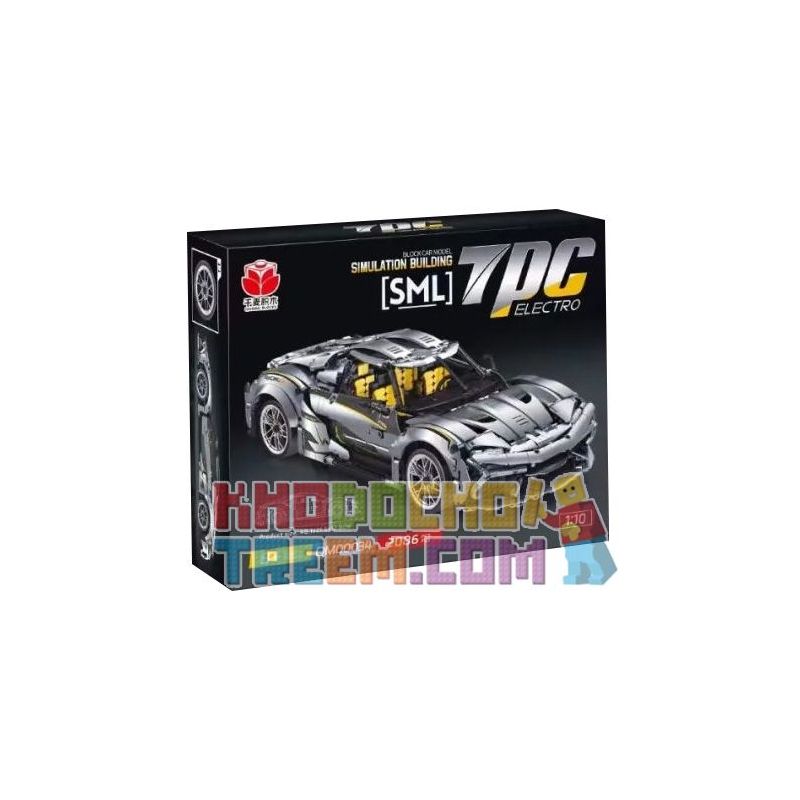 QIANMAI QM00034 00034 non  KOENIGSEGG tỷ lệ 1:10 bộ đồ chơi xếp lắp ráp ghép mô hình  SML 7PC ELECTRO Kỹ Thuật Công Nghệ Cao Mô Hình Phương Tiện 2086 khối