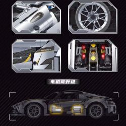 QIANMAI QM00034 00034 non  KOENIGSEGG tỷ lệ 1:10 bộ đồ chơi xếp lắp ráp ghép mô hình  SML 7PC ELECTRO Kỹ Thuật Công Nghệ Cao Mô Hình Phương Tiện 2086 khối