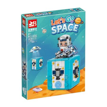 MASAHIRO 9092 non  HỘP VUI NHỘN KHÔNG GIAN bộ đồ chơi xếp lắp ráp ghép mô hình LET'S GO SPACE 869 khối