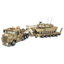 PanlosBrick 628015 Panlos Brick 628015 non  XE BỌC THÉP M1070 bộ đồ chơi xếp lắp ráp ghép mô hình Military Army M1070 ARMORED VEHICLE Quân Sự Bộ Đội 3482 khối