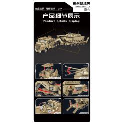 PanlosBrick 628015 Panlos Brick 628015 non  XE BỌC THÉP M1070 bộ đồ chơi xếp lắp ráp ghép mô hình Military Army M1070 ARMORED VEHICLE Quân Sự Bộ Đội 3482 khối