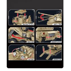 PanlosBrick 628015 Panlos Brick 628015 non  XE BỌC THÉP M1070 bộ đồ chơi xếp lắp ráp ghép mô hình Military Army M1070 ARMORED VEHICLE Quân Sự Bộ Đội 3482 khối