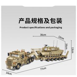 PanlosBrick 628015 Panlos Brick 628015 non  XE BỌC THÉP M1070 bộ đồ chơi xếp lắp ráp ghép mô hình Military Army M1070 ARMORED VEHICLE Quân Sự Bộ Đội 3482 khối