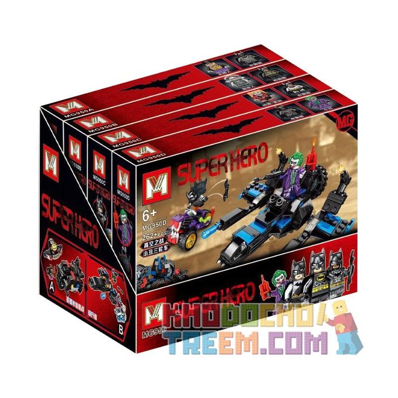 MG 950 non  BATMOBILE MECHA 4 TỔ HỢP MÁY BAY PHẢN LỰC TỐC ĐỘ GOTHAM CITY CHASE XE TRƯỢT TUYẾT NIGHTCRAWLER MÔ TÔ SPEED ​​CHASE BÁNH CHÚ HỀ CHIẾN ĐẤU TẦM CAO bộ đồ chơi xếp lắp ráp ghép mô hình Super Heroes Siêu Nhân Anh Hùng