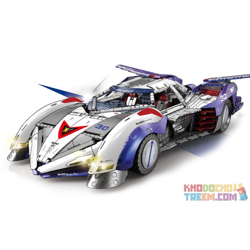 THULE L7001 7001 non  XE ĐUA CÔNG THỨC CỰC KỲ THÔNG MINH ASLADA GSX tỷ lệ 1:8 bộ đồ chơi xếp lắp ráp ghép mô hình  SUGO ASURADA TEAM FUTURE GPX CYBER FORMULA G.S.X Kỹ Thuật Công Nghệ Cao Mô Hình Phương Tiện 3768 khối