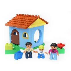 HYSTOYS HONGYUANSHENG AOLEDUOTOYS HG-1414 1414 HG1414 Xếp hình kiểu    Family House Căn Nhà Nhỏ 17 khối