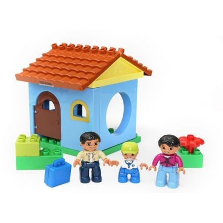 HYSTOYS HONGYUANSHENG AOLEDUOTOYS HG-1414 1414 HG1414 Xếp hình kiểu    Family House Căn Nhà Nhỏ 17 khối
