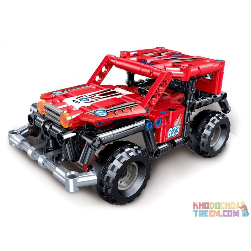 RUIZHIBEE 823 non  XE ĐUA TỐC ĐỘ ĐỊA HÌNH LAND ROVER KÉO bộ đồ chơi xếp lắp ráp ghép mô hình  DYNAMIC SENSATION Kỹ Thuật Công Nghệ Cao Mô Hình Phương Tiện 261 khối