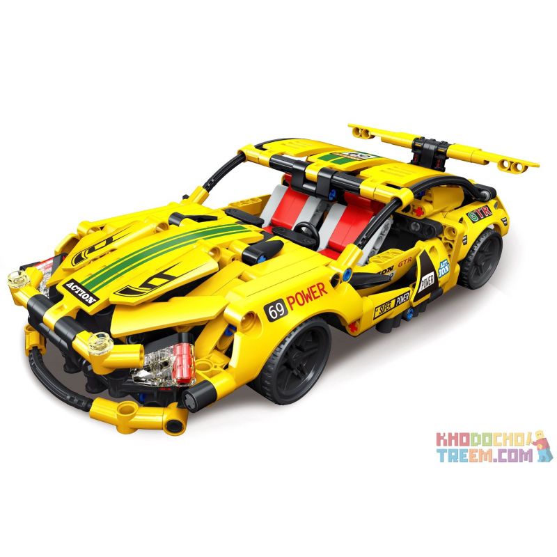 RUIZHIBEE 826 non  XE THỂ THAO GTR ĐUA TỐC ĐỘ bộ đồ chơi xếp lắp ráp ghép mô hình  DYNAMIC SENSATION Kỹ Thuật Công Nghệ Cao Mô Hình Phương Tiện 607 khối