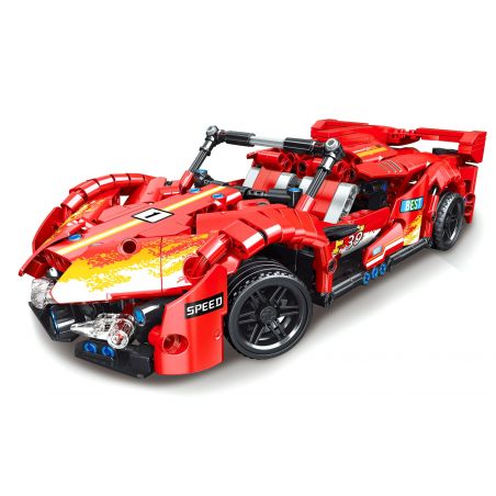 RUIZHIBEE 825 non  ĐUA XE TỐC ĐỘ THỂ THAO FERRARI MUI TRẦN KÉO bộ đồ chơi xếp lắp ráp ghép mô hình  DYNAMIC SENSATION Kỹ Thuật Công Nghệ Cao Mô Hình Phương Tiện 761 khối