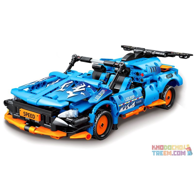 RUIZHIBEE 824 non  ĐUA TỐC ĐỘ XE THỂ THAO LAMBO MUI TRẦN KÉO bộ đồ chơi xếp lắp ráp ghép mô hình  DYNAMIC SENSATION Kỹ Thuật Công Nghệ Cao Mô Hình Phương Tiện 756 khối