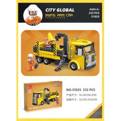 JIESTAR 51025 non  THÀNH PHỐ TOÀN CẦU XE TAY QUAY bộ đồ chơi xếp lắp ráp ghép mô hình City CITY GLOBAL SWING ARM CAR 232 khối
