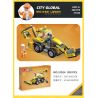 JIESTAR 51024 non  UNIVERSAL CITY MÁY XÚC LẬT bộ đồ chơi xếp lắp ráp ghép mô hình CITY GLOBAL BACKHOE LOADER Thành Phố 208 khối