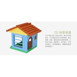 HYSTOYS HONGYUANSHENG AOLEDUOTOYS HG-1414 1414 HG1414 Xếp hình kiểu    Family House Căn Nhà Nhỏ 17 khối