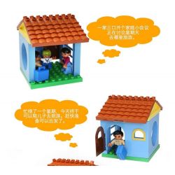 HYSTOYS HONGYUANSHENG AOLEDUOTOYS HG-1414 1414 HG1414 Xếp hình kiểu    Family House Căn Nhà Nhỏ 17 khối