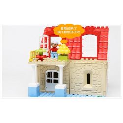 HYSTOYS HONGYUANSHENG AOLEDUOTOYS HG-1420 1420 HG1420 Xếp hình kiểu    Family House Nhà Bà Nội 42 khối