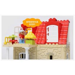 HYSTOYS HONGYUANSHENG AOLEDUOTOYS HG-1420 1420 HG1420 Xếp hình kiểu    Family House Nhà Bà Nội 42 khối