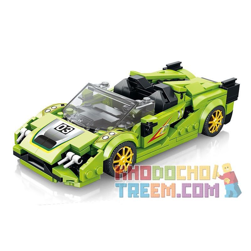 REOBRIX 806 non  XE THỂ THAO LAMBORGHINI SIAN FKP 37 bộ đồ chơi xếp lắp ráp ghép mô hình Speed Champions Racing Cars LAMBORGHINI SIÁN FKP 37 Đua Xe Công Thức 363 khối