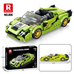 REOBRIX 806 non  XE THỂ THAO LAMBORGHINI SIAN FKP 37 bộ đồ chơi xếp lắp ráp ghép mô hình Speed Champions Racing Cars LAMBORGHINI SIÁN FKP 37 Đua Xe Công Thức 363 khối