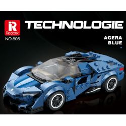 REOBRIX 805 non  XE THỂ THAO KOENIGSEGG AGERA bộ đồ chơi xếp lắp ráp ghép mô hình Speed Champions Racing Cars KOENIGSEGG AGERA BLUE Đua Xe Công Thức 327 khối