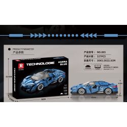 REOBRIX 805 non  XE THỂ THAO KOENIGSEGG AGERA bộ đồ chơi xếp lắp ráp ghép mô hình Speed Champions Racing Cars KOENIGSEGG AGERA BLUE Đua Xe Công Thức 327 khối