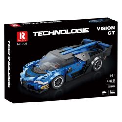 REOBRIX 795 non  XE THỂ THAO BUGATTI VISION GT bộ đồ chơi xếp lắp ráp ghép mô hình Speed Champions Racing Cars Đua Xe Công Thức 356 khối
