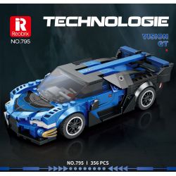 REOBRIX 795 non  XE THỂ THAO BUGATTI VISION GT bộ đồ chơi xếp lắp ráp ghép mô hình Speed Champions Racing Cars Đua Xe Công Thức 356 khối