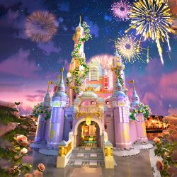 ZHEGAO 612011 non  LÂU ĐÀI MƠ ƯỚC bộ đồ chơi xếp lắp ráp ghép mô hình Creator Sáng Tạo 4780 khối