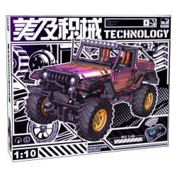 BEAUTIFUL AND 8503 non  XE ĐỊA HÌNH CHUYỂN MÀU JEEP WRANGLER SƠN MẠ ĐIỆN VÀNG TÍM tỷ lệ 1:10 bộ đồ chơi xếp lắp ráp ghép mô hình  Kỹ Thuật Công Nghệ Cao Mô Hình Phương Tiện 2088 khối