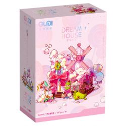 GUDI 52008 non  NGÔI NHÀ MƠ ƯỚC KẸO bộ đồ chơi xếp lắp ráp ghép mô hình DREAM HOUSE 547 khối