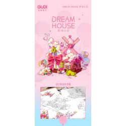 GUDI 52008 non  NGÔI NHÀ MƠ ƯỚC KẸO bộ đồ chơi xếp lắp ráp ghép mô hình DREAM HOUSE 547 khối