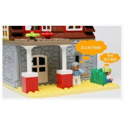 HYSTOYS HONGYUANSHENG AOLEDUOTOYS HG-1421 1421 HG1421 Xếp hình kiểu    Family House Nhà ông Ngoại 83 khối