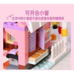 GUDI 52008 non  NGÔI NHÀ MƠ ƯỚC KẸO bộ đồ chơi xếp lắp ráp ghép mô hình DREAM HOUSE 547 khối