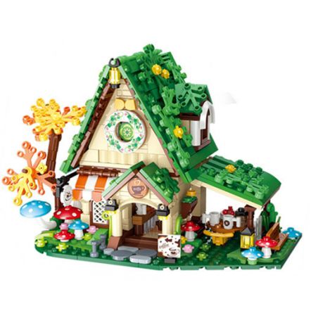 GUDI 52007 non  NGÔI NHÀ MƠ ƯỚC QUÁN CÀ PHÊ CỔ TÍCH bộ đồ chơi xếp lắp ráp ghép mô hình DREAM HOUSE 546 khối