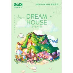 GUDI 52007 non  NGÔI NHÀ MƠ ƯỚC QUÁN CÀ PHÊ CỔ TÍCH bộ đồ chơi xếp lắp ráp ghép mô hình DREAM HOUSE 546 khối