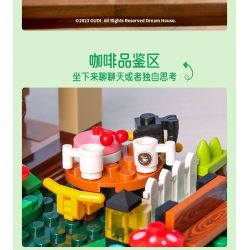GUDI 52007 non  NGÔI NHÀ MƠ ƯỚC QUÁN CÀ PHÊ CỔ TÍCH bộ đồ chơi xếp lắp ráp ghép mô hình DREAM HOUSE 546 khối