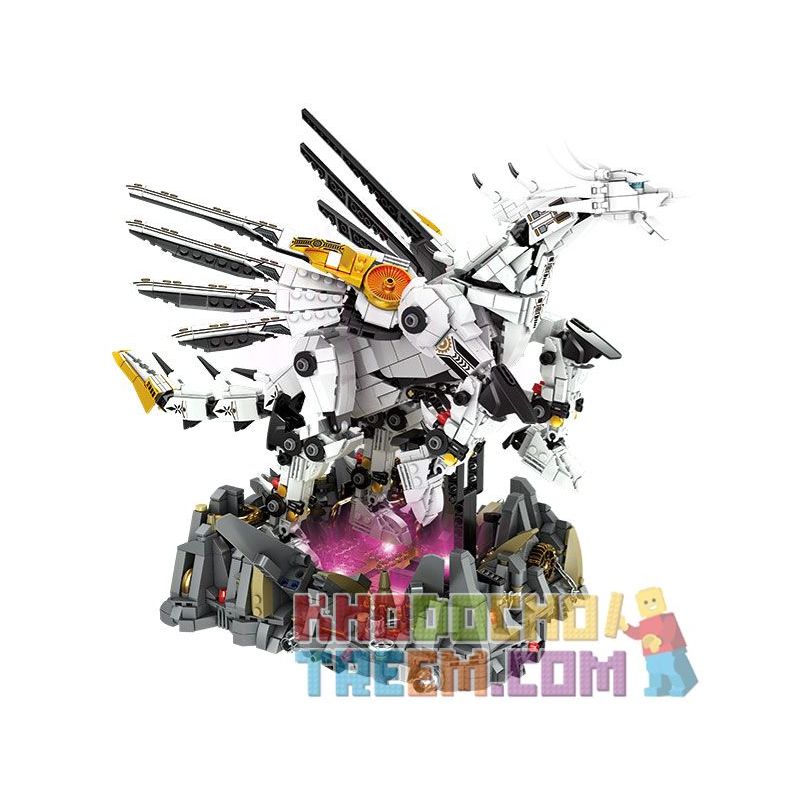 Bozhi 8092 non  AI-X NGỰA TRẮNG CÓ CÁNH BAY LÊN THIẾT BỊ DI ĐỘNG TỐC bộ đồ chơi xếp lắp ráp ghép mô hình AI-X SOARING WITH OPEN WINGS 2150 khối