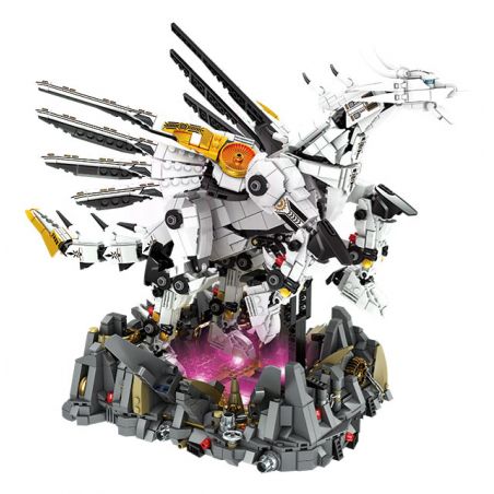 Bozhi 8092 non  AI-X NGỰA TRẮNG CÓ CÁNH BAY LÊN THIẾT BỊ DI ĐỘNG TỐC bộ đồ chơi xếp lắp ráp ghép mô hình AI-X SOARING WITH OPEN WINGS 2150 khối