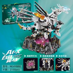 Bozhi 8092 non  AI-X NGỰA TRẮNG CÓ CÁNH BAY LÊN THIẾT BỊ DI ĐỘNG TỐC bộ đồ chơi xếp lắp ráp ghép mô hình AI-X SOARING WITH OPEN WINGS 2150 khối